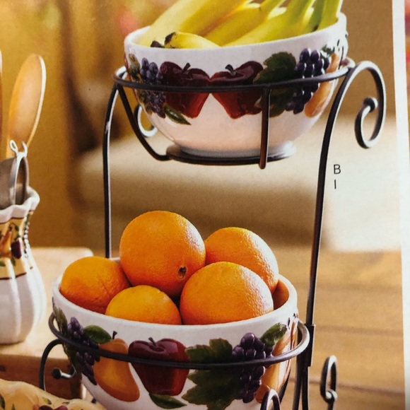 Home Interiors-Ch Retired Sonoma Villa Stoneware Mixing Bowls - Picture 2 of 5